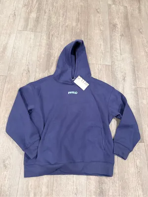WILO Wellness Club Navy Hoodie with Light Blue Back Graphic thumbnail 4