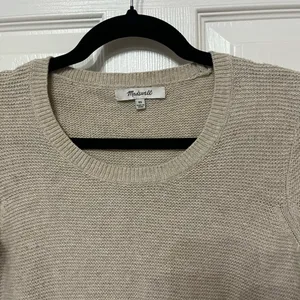 Madewell Riverside Textured Sweater in‎ Oatmeal size XS thumbnail 5