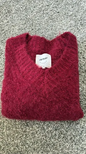 Aerie Red Sweater Oversized thumbnail 6