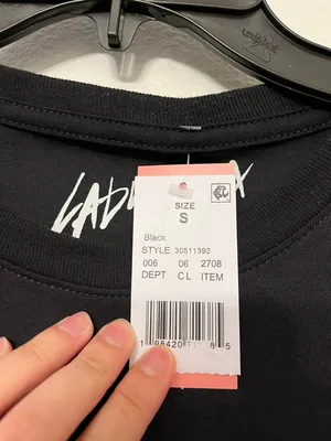 Lady Gaga Black Graphic Tee with Red Script thumbnail 3