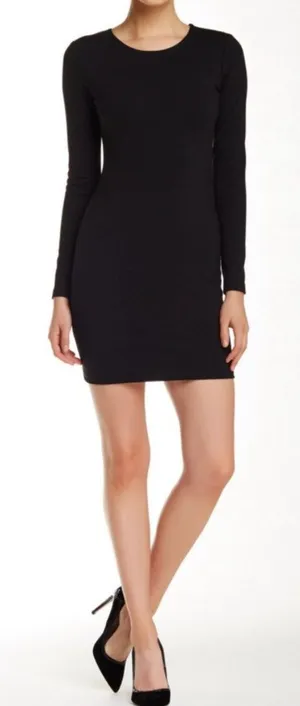 Parker Mariel Black Mini Dress Open Back Bodycon thumbnail 1