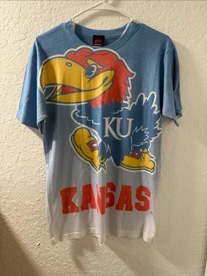 STEP AHEAD SPORTSWEAR Kansas Jayhawks Short Sleeve Tee Size Medium thumbnail 1