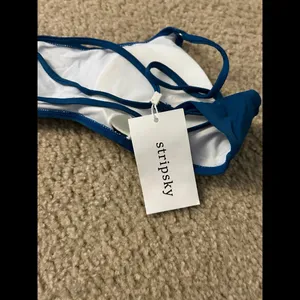 Size xl blue as shown on photo bra top bikini beach cute thumbnail 4