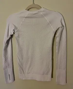 Lululemon White Running Long Sleeve thumbnail 5