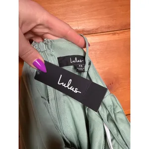 NWT Lulus Lavish Perfection Sage Green Ruffled Tiered Maxi Dress Party Gala XS thumbnail 8