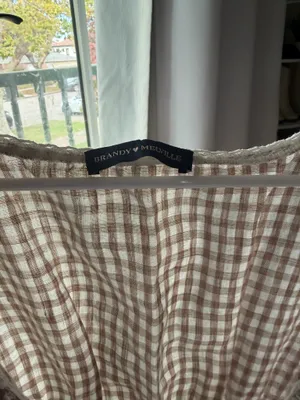 Brandy Melville Babydoll Top Gingham thumbnail 3