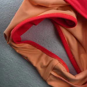 Aerie Women Coral Deep Plunge Halter One Piece Swimsuit High Cut Large thumbnail 6