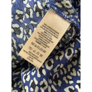 FREE PEOPLE Gorgeous Jess Wrap Maxi Dress Size Small Blue Black Leopard Print thumbnail 7