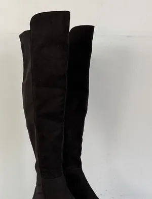 Unisa Waide Knee High Black Pull On Lug Sole‎ Tall Boots thumbnail 1