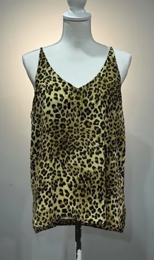Brown Shinestar Leopard Print Strappy Tank Size L EUC thumbnail 1