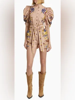 NWT Farm Rio Romantic Lightness Romper – Pink Floral thumbnail 2