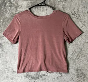 Lululemon Open Tie Back Short Sleeve Top Spiced Chai Yoga Pilates Athleisure 2 thumbnail 1