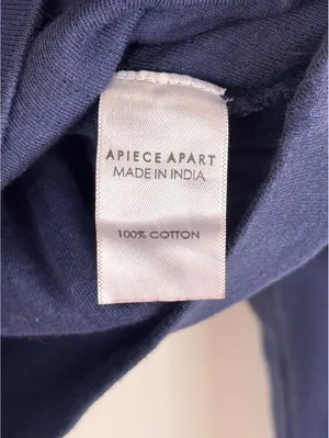 Apiece Apart Olimpio Puff Sleeve Sweatshirt Blue Cotton Women’s XL thumbnail 10