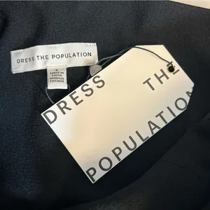 Dress The Population Tiffany Black One Shoulder Dress Size S‎ NWT thumbnail 7