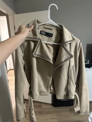 Zara Suede Shearling Jacket thumbnail 3