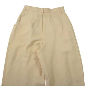 Zara Size 26 Cream High Waisted Wide Leg Pleated Trousers‎ Contemporary Chic thumbnail 9