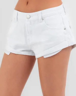 DESU Low Rise Miley Micro Denim Shorts White Size 6 thumbnail 1
