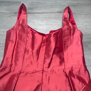 Jenny Yoo Collection‎ Red 100% Silk Shantung Sleeveless Fit & Flare Dress Womens thumbnail 8