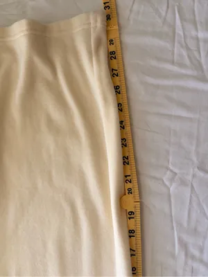 Juicy Couture Cream Velour Wide-Leg Lounge Pants with Gold Chain Trim Y2K Size M thumbnail 4