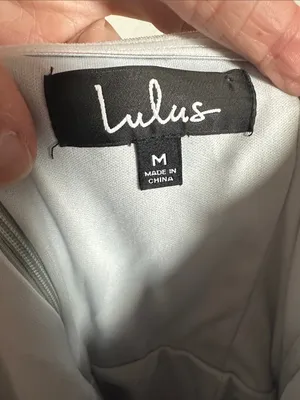 Lulus Silver Satin Strapless Dress Mystery Woman Evening Sexy Date Night Party thumbnail 2