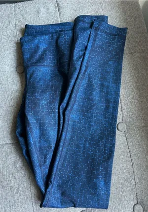 Lululemon Wunder Under Luxtreme 6 Exploded Sashico Star Inkwell Rugged Blue thumbnail 1