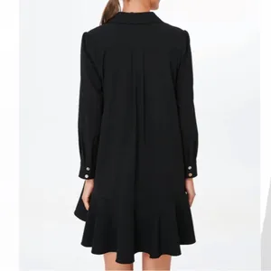 Tuckernuck Pomander Place Black Crepe Callahan Shirt Dress Women’s Size Large thumbnail 7