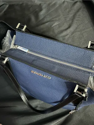 Michael Kors Navy and Black Pebbled Leather Tote thumbnail 9