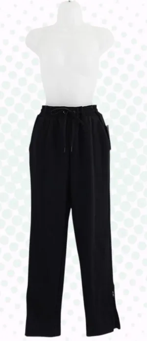 NWT Athleta Black Cozy Karma Zip Straight Leg Pull On Sweatpants Size S thumbnail 1