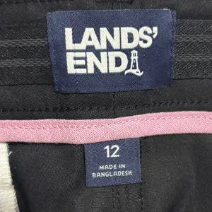 Lands' End Active Chino Shorts‎ Black Stretch OEKO-TEX Technical Golf Travel 12 thumbnail 8