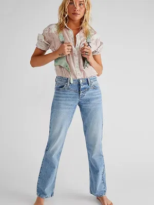 Free People NWT Women's Daisy White Shelby Low-Rise Straight-Leg Jeans Size 29 thumbnail 6