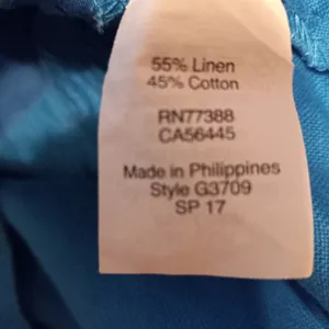 J.Crew 6 S Linen Blend Pull On Pocketed Short Shorts in Teal Blue thumbnail 5