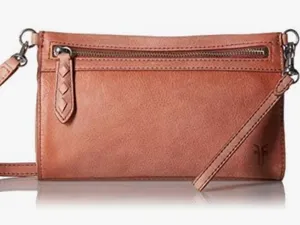 Frye Reed Leather Wristlet Crossbody in Dusty Rose thumbnail 1