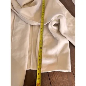 JNBY Scarf Collar Wool Blend‎ Coat Women Cream Ivory One Size thumbnail 11