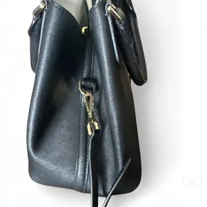 Michael Kors Saffiano Leather Greenwich Grab Bag Satchel Purse-long strap black thumbnail 7