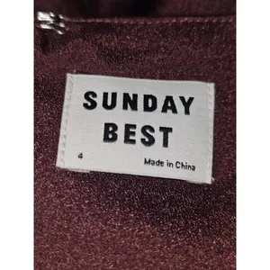 Sunday Best Aritzia Womens‎ Burgundy Slip Dress 4 thumbnail 3