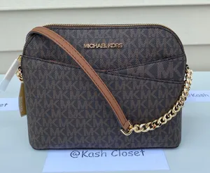 Michael Kors JET Set Travel Dome Medium Crossbody Bag - Brown thumbnail 2