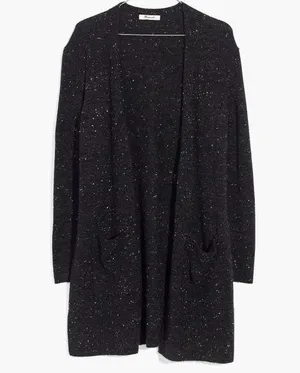 Madewell Donegal Kent Cardigan Sweater in Coziest Yarn in Dark Gray Size Medium thumbnail 1
