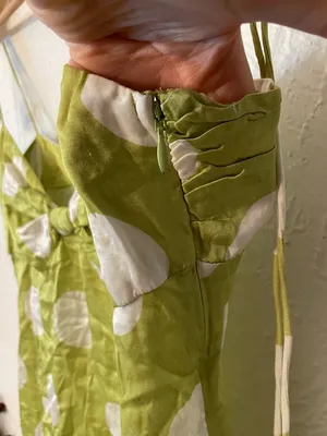 For Love & Lemons Lime Green Polka Dot Adira Mini Dress Medium thumbnail 6