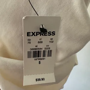 NEW!!‎ Express Cream White One Shoulder Bodysuit thumbnail 5