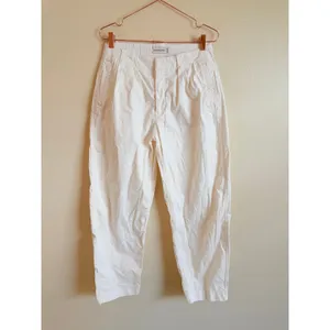 Abercrombie & Fitch Pants Women 4R White Pleated Tapered HR Chino Trousers‎ thumbnail 2