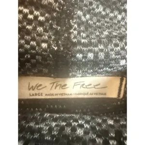 WE THE FREE PEOPLE Women's L SUNNY DAYS Mock Neck Thermal Long Sleeve Top Black thumbnail 8