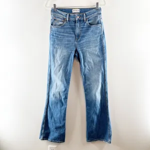 Etica Anya Modern High Rise Organic Cotton Flare Jeans Blue 27 thumbnail 2