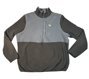 LL Bean Women's Black Gray Colorblock Half Zip Pull‎ over Jacket Size XL thumbnail 1