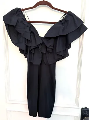 ZARA Mini Dress Black thumbnail 2
