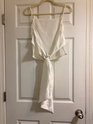 ZARA Satin Tie Top thumbnail 2