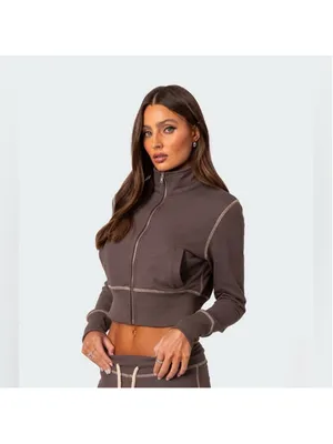 Edikted alexia zip up sweat shirt thumbnail 2