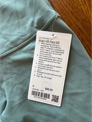 Lululemon Align High-Rise 25” Tidal Teal Size 4 NWT thumbnail 5