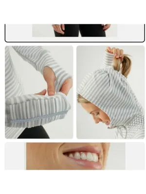 Lululemon Run: Back On Track Pullover – Size 10 – Silver Spoon Stripe thumbnail 7
