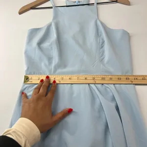 Lulus Call to Charms Mini Dress Womens M Light Blue‎ Stretch Racerback Back Zip thumbnail 11