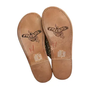 FREEBIRD by Steven Willow Leather Embossed Strappy Sandals Cream Tan Size 7 thumbnail 5